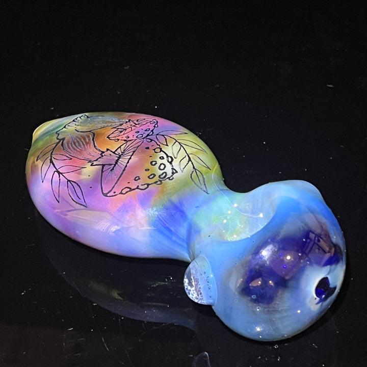 Carved mushroom Pipe 1 Glass Pipe Street Kitty Glass   