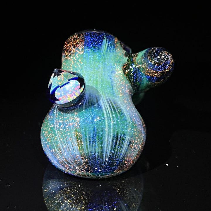 Exp Green 5 Crystal Sidecar Glass Pipe Tako Glass   