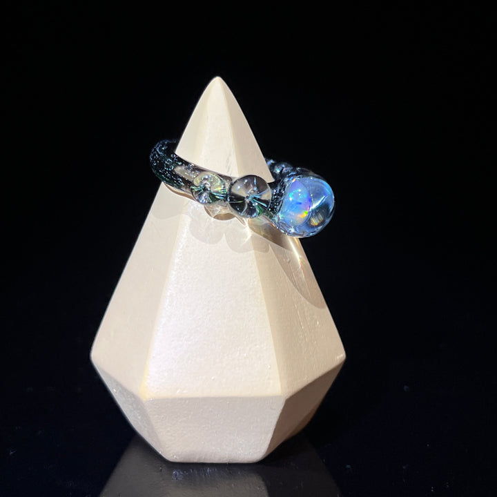 Dichro Heart Opal Glass Ring 2 Jewelry Marni420   