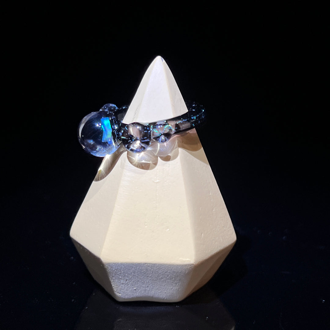 Dichro Star Opal Glass Ring 3 Jewelry Marni420   