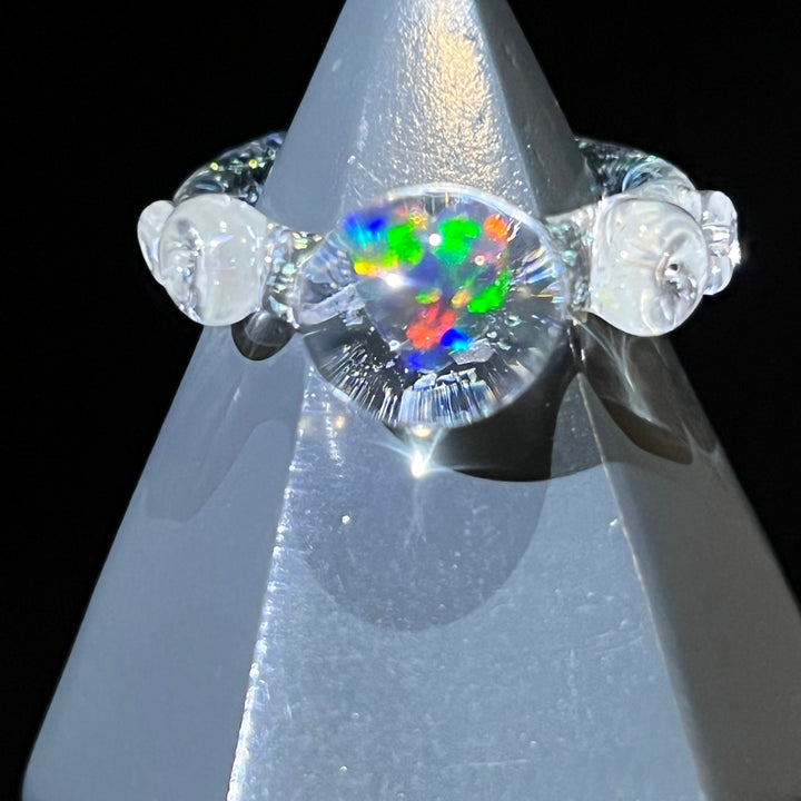 Dichro Heart Opal Glass Ring 4 Jewelry Marni420   