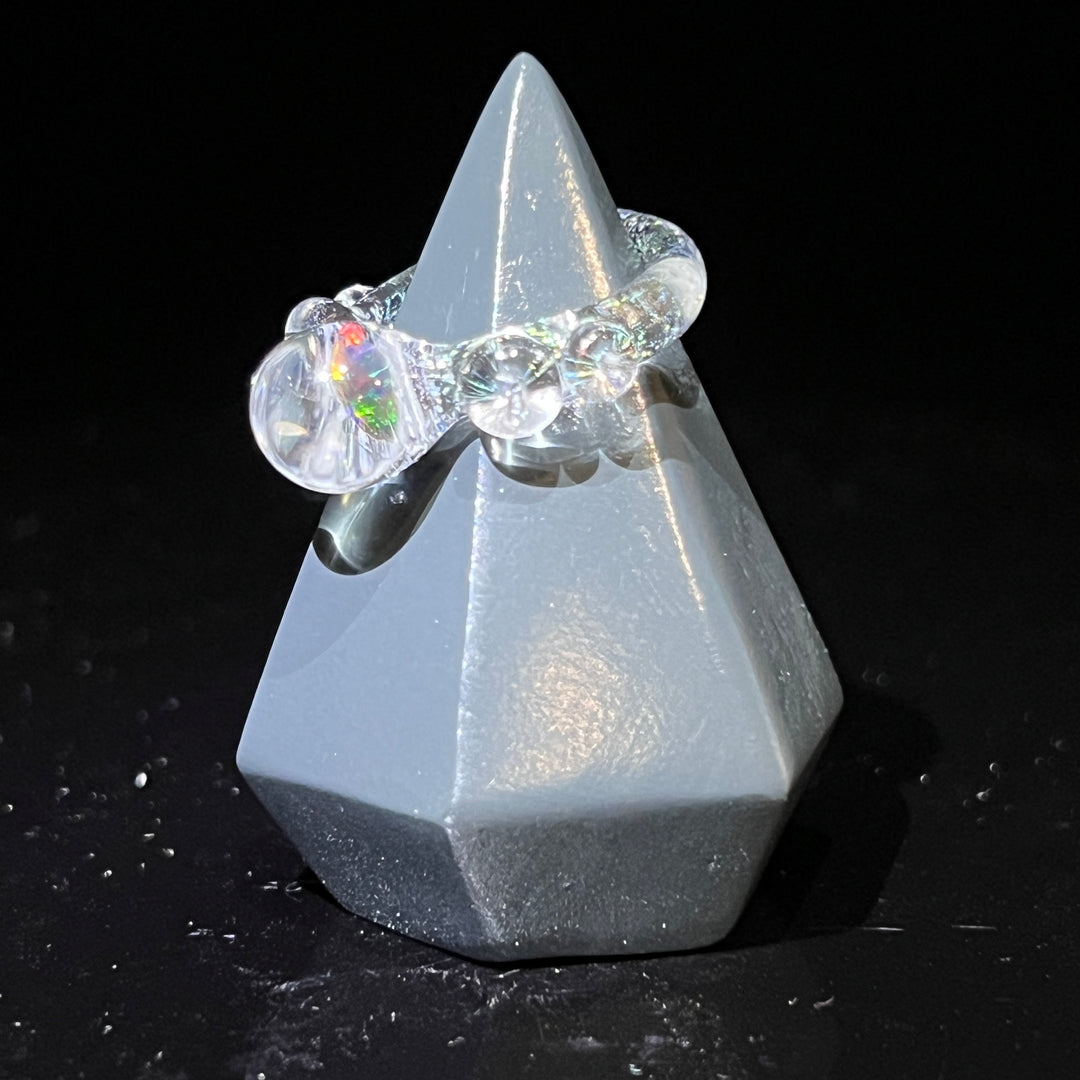 Dichro Heart Opal Glass Ring 4 Jewelry Marni420   