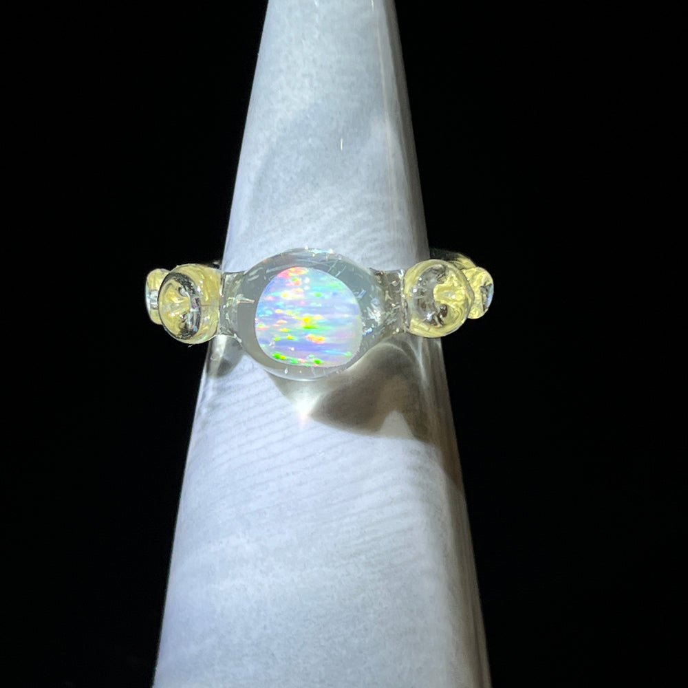 Dichro Chunky Opal Glass Ring Jewelry Marni420   