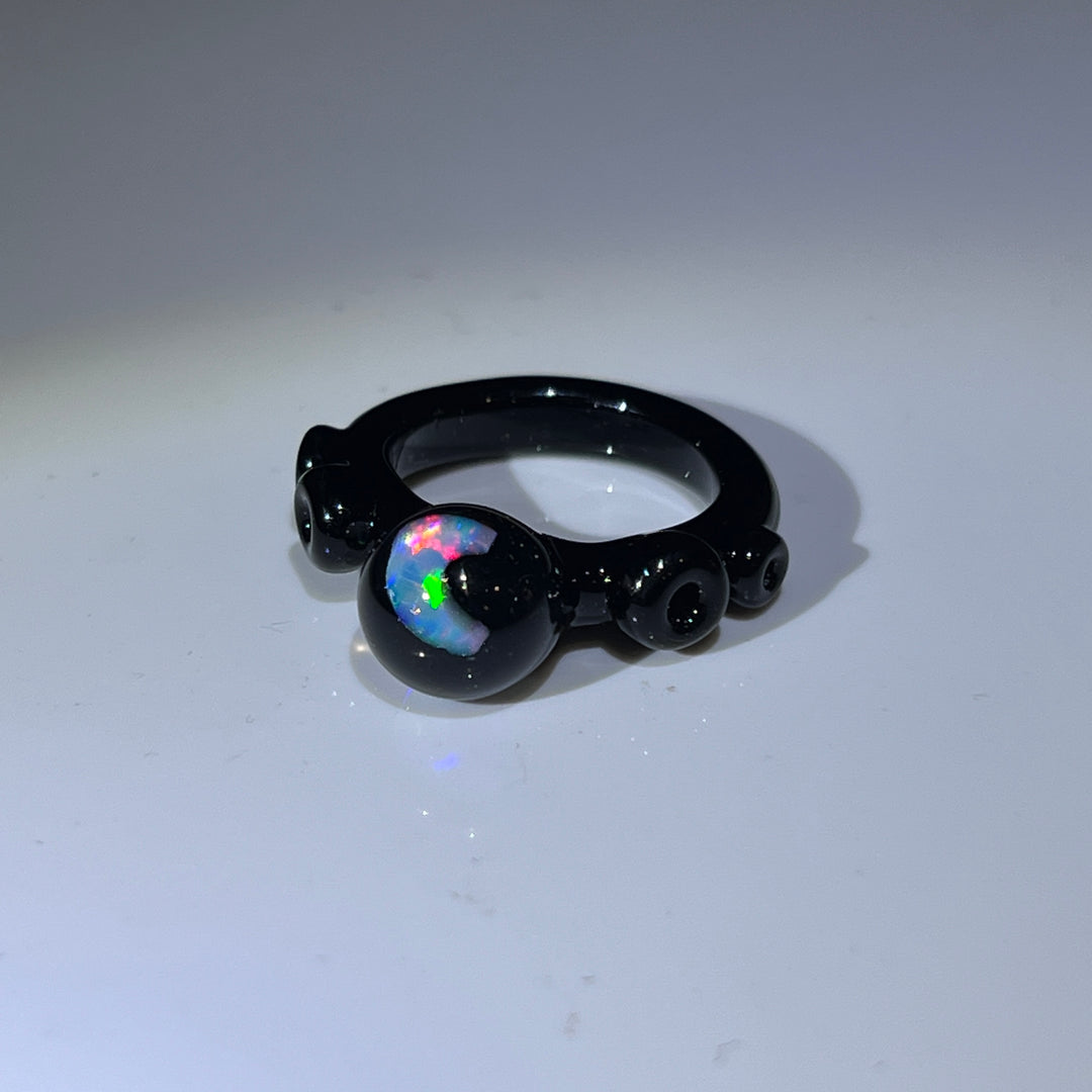 Crescent Moon Opal Glass Ring Jewelry Marni420   