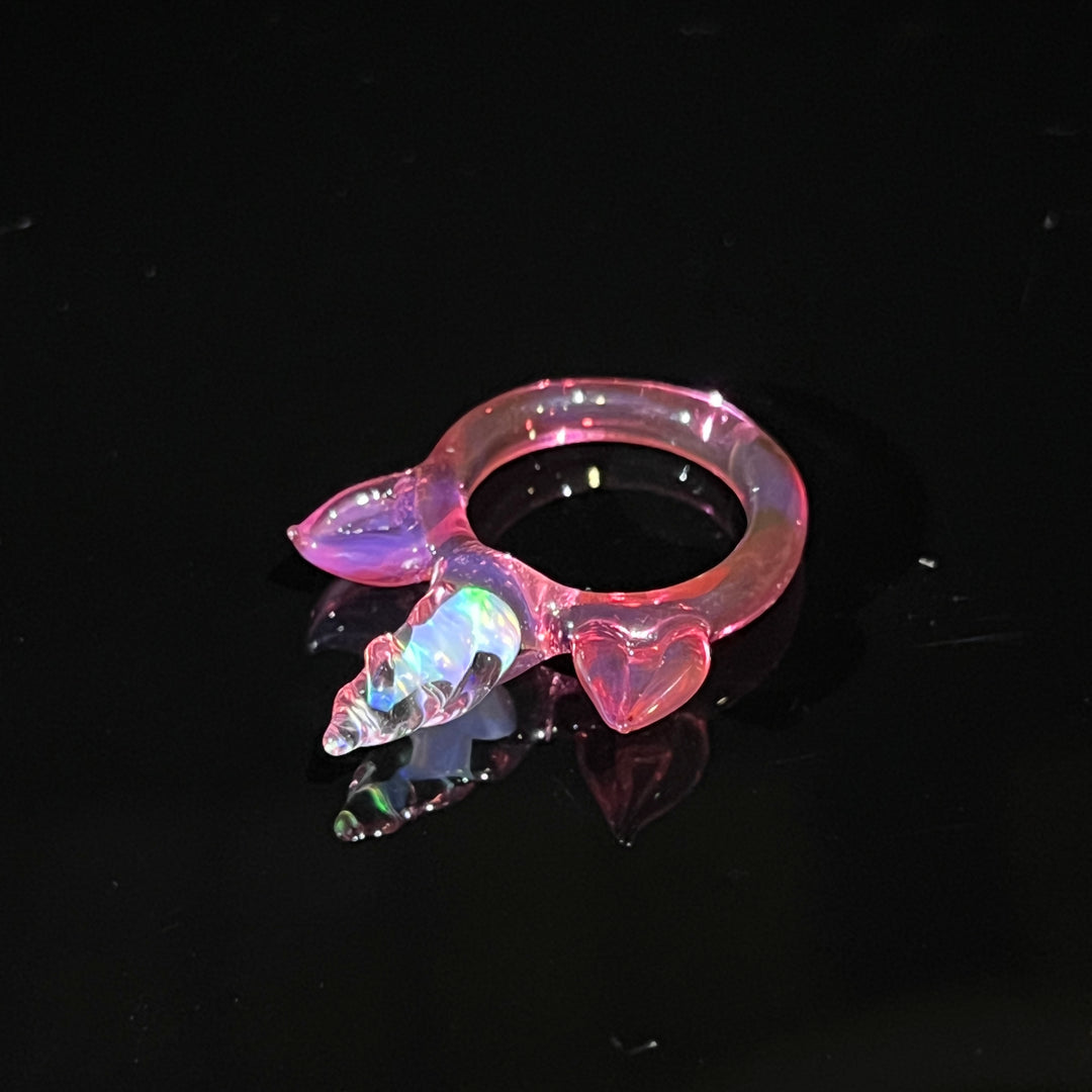 Unicorn Horn Opal Glass Ring Jewelry Marni420   