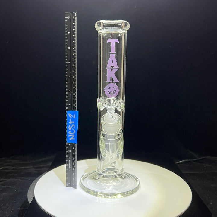 9mm Chunky Straight Bong 12" Glass Pipe TG   