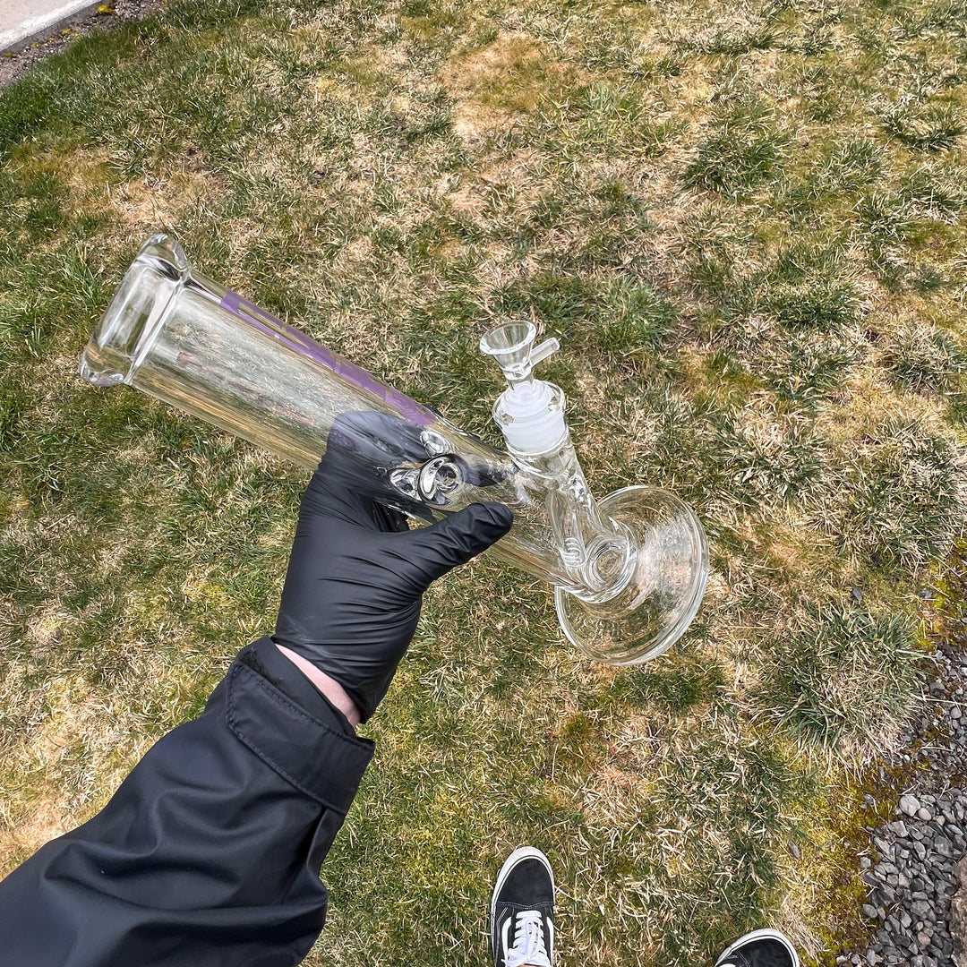 9mm Chunky Straight Bong 12" Glass Pipe TG   