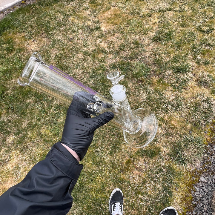 9mm Chunky Straight Bong 12" Glass Pipe TG   