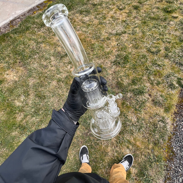 13/13 Arm Flower Tube Bong Glass Pipe Leisure Glass   