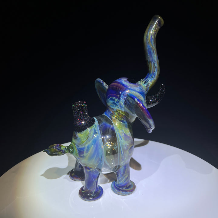 Mystery Aventurine Elephant Mini Rig Glass Pipe Flame Princess Glass   