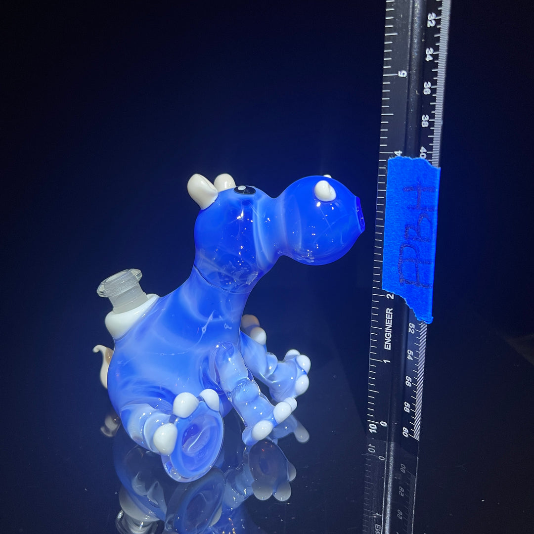 Blue Hippo Rig Glass Pipe Flame Princess Glass   