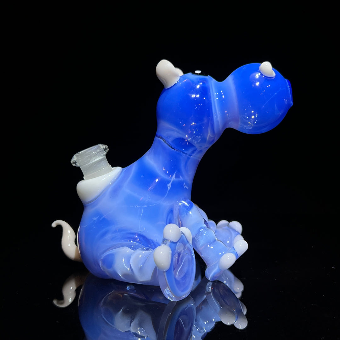 Blue Hippo Rig Glass Pipe Flame Princess Glass   