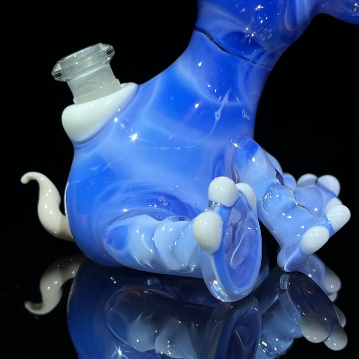 Blue Hippo Rig Glass Pipe Flame Princess Glass   