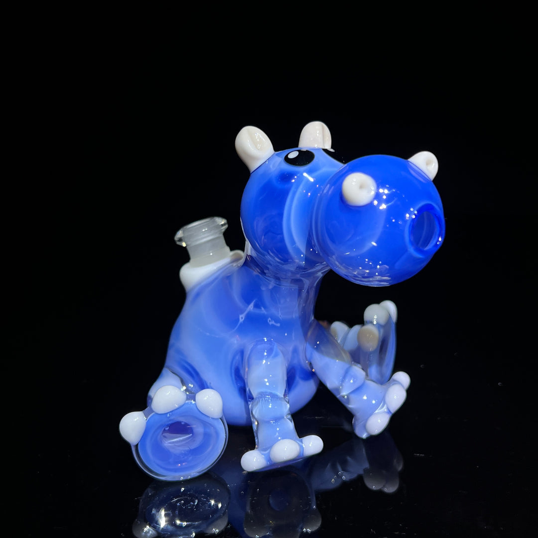 Blue Hippo Rig Glass Pipe Flame Princess Glass   