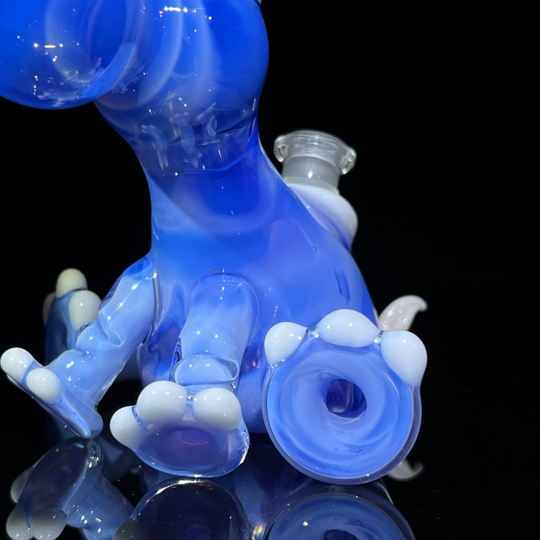 Blue Hippo Rig Glass Pipe Flame Princess Glass   