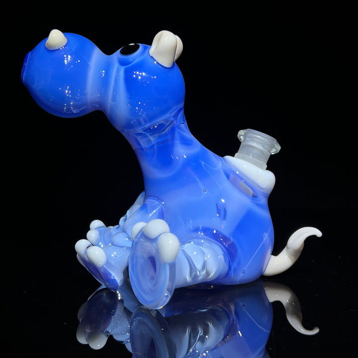 Blue Hippo Rig Glass Pipe Flame Princess Glass   