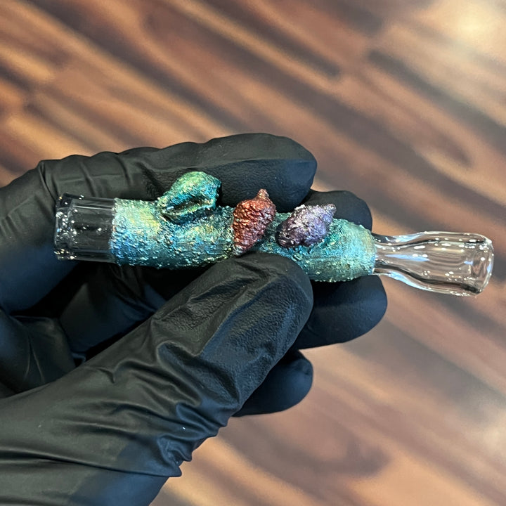 Sealife Chillum Glass Pipe Cherry Glass   