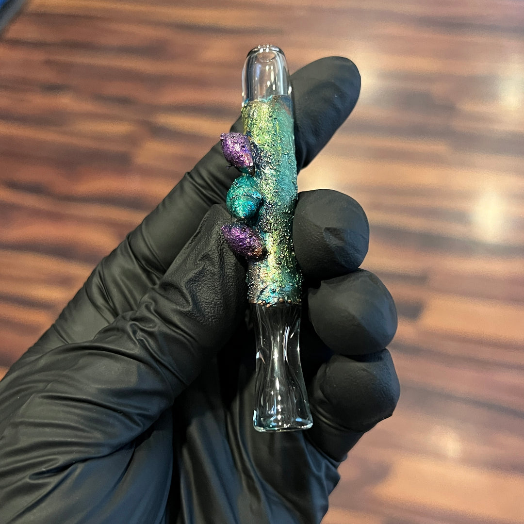 Sealife Chillum Glass Pipe Cherry Glass   