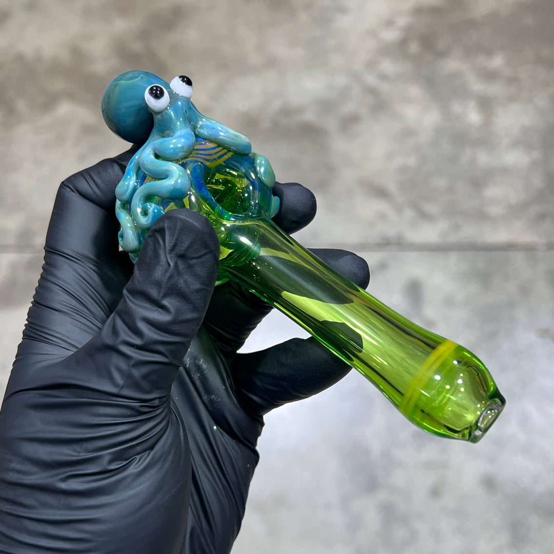 Green OctoPipe Glass Pipe Glass Distractions   