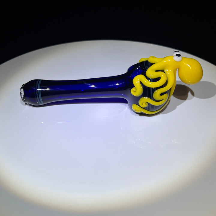 Yellow OctoPipe Glass Pipe Glass Distractions   