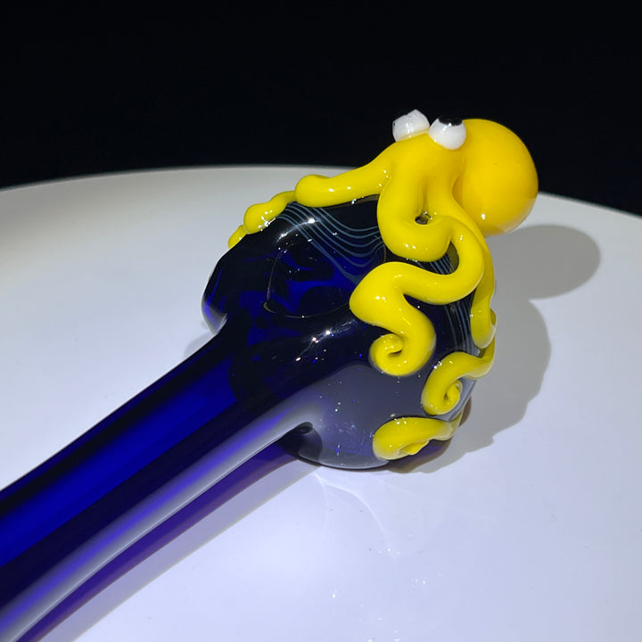 Yellow OctoPipe Glass Pipe Glass Distractions   