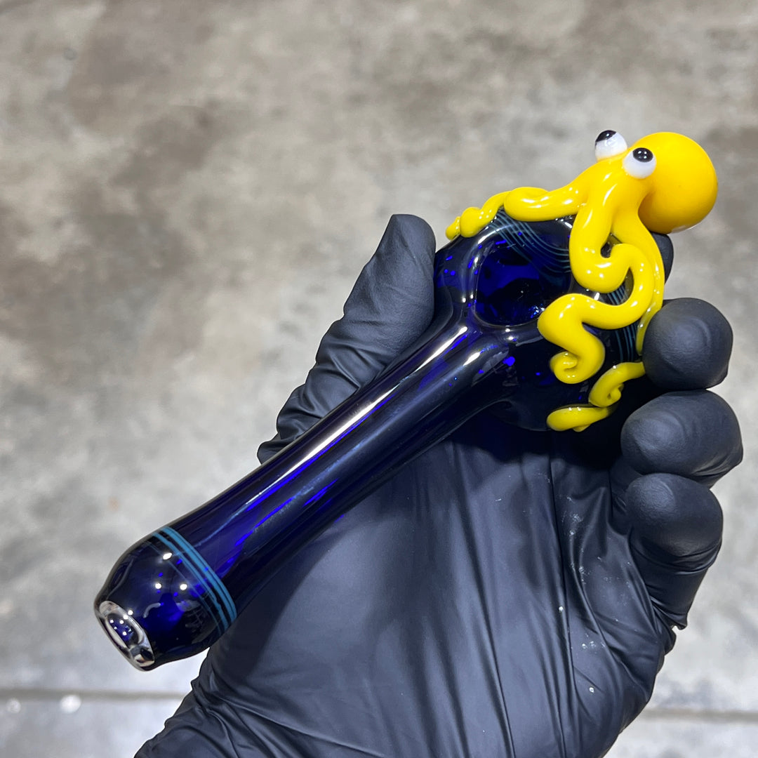 Yellow OctoPipe 1 Glass Pipe Glass Distractions   
