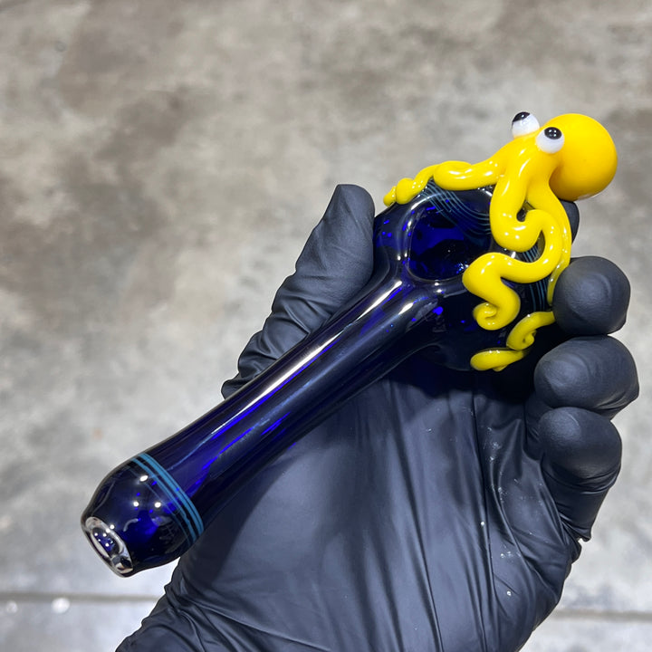 Yellow OctoPipe Glass Pipe Glass Distractions   