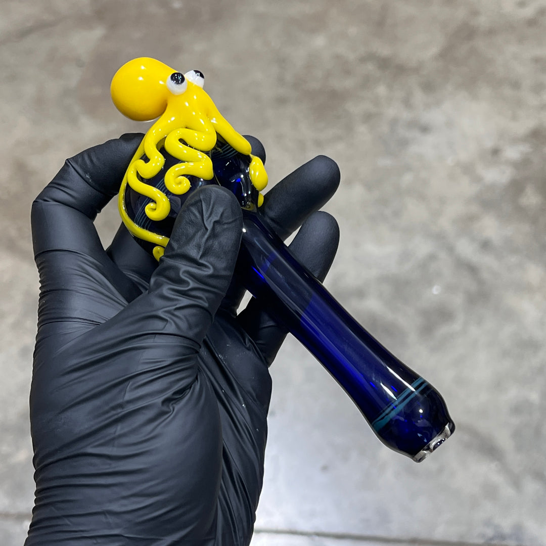 Yellow OctoPipe Glass Pipe Glass Distractions   