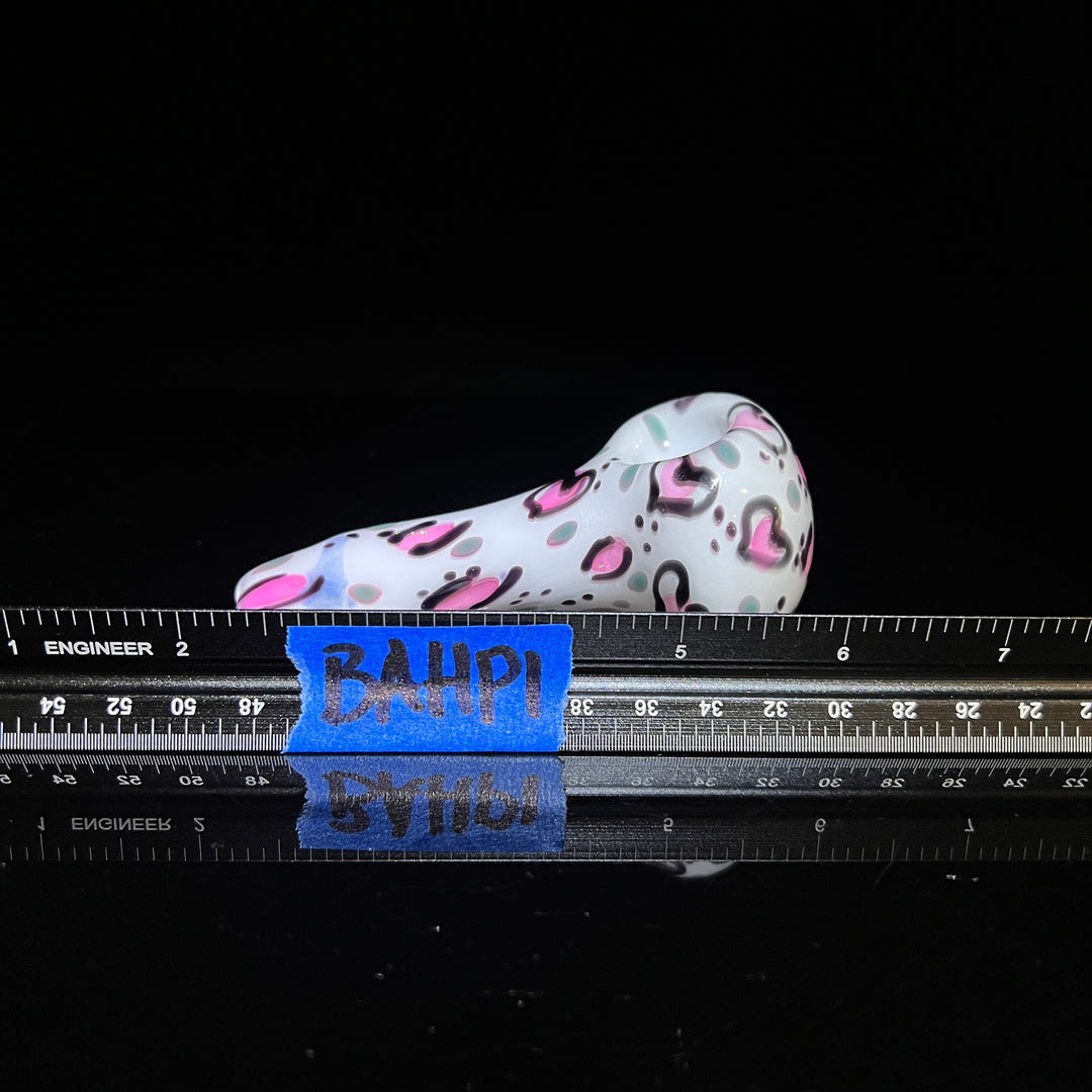 Heart Leopard Print Pipe 1 Glass Pipe Bad Ash Glass   