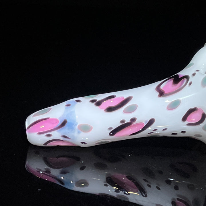 Heart Leopard Print Pipe 1 Glass Pipe Bad Ash Glass   