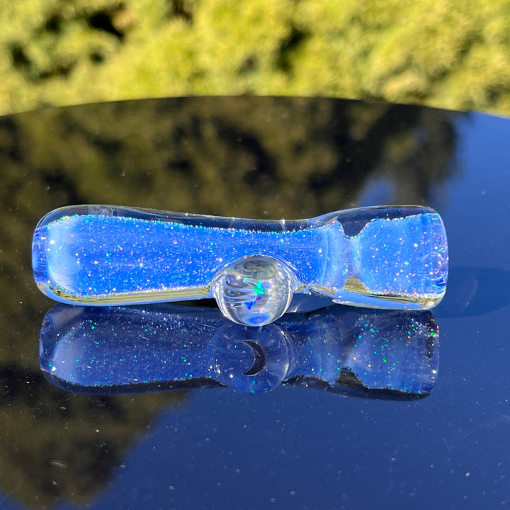 Crescent Moon Opal Portal Chillum 5 Glass Pipe Tako Glass   