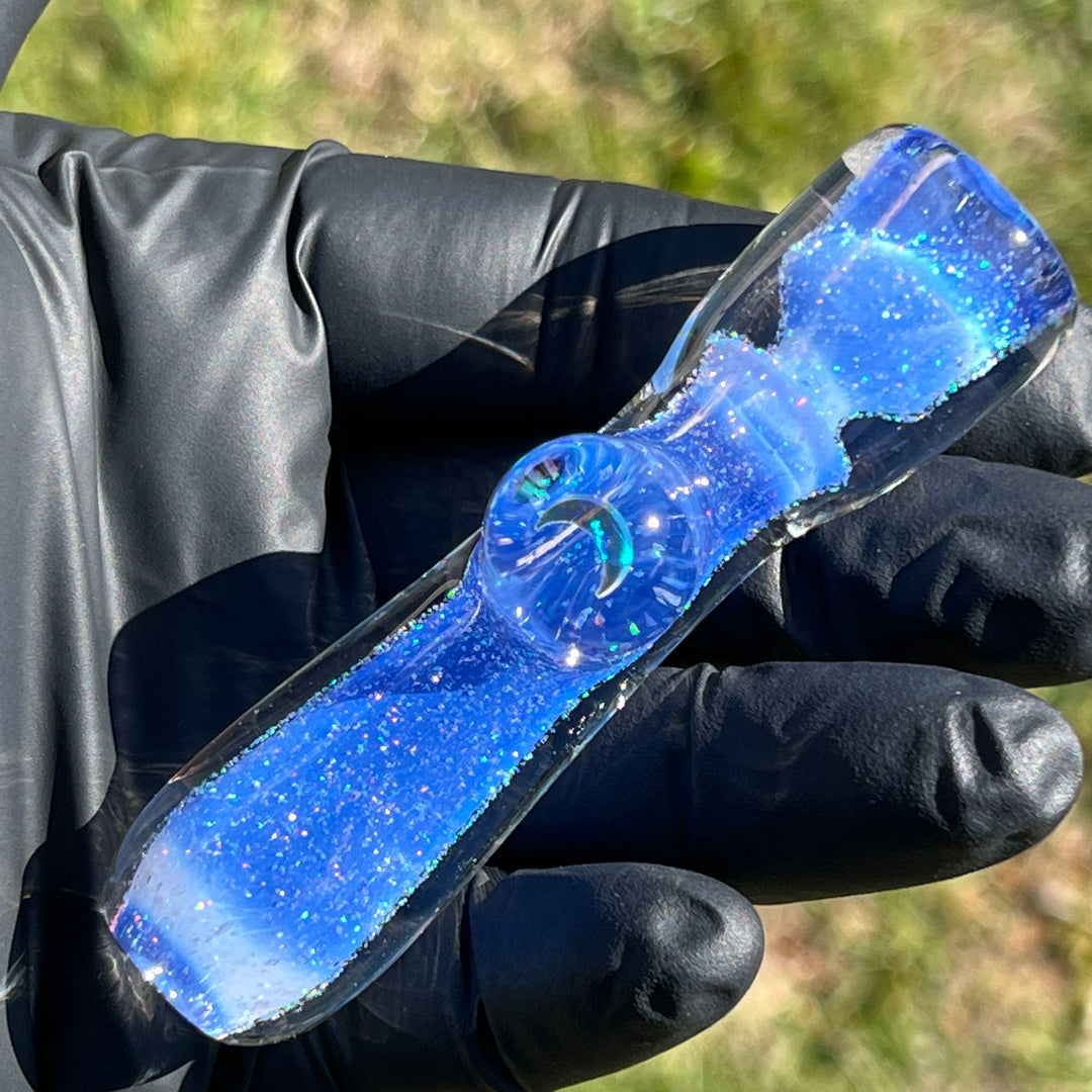 Crescent Moon Opal Portal Chillum 5 Glass Pipe Tako Glass   