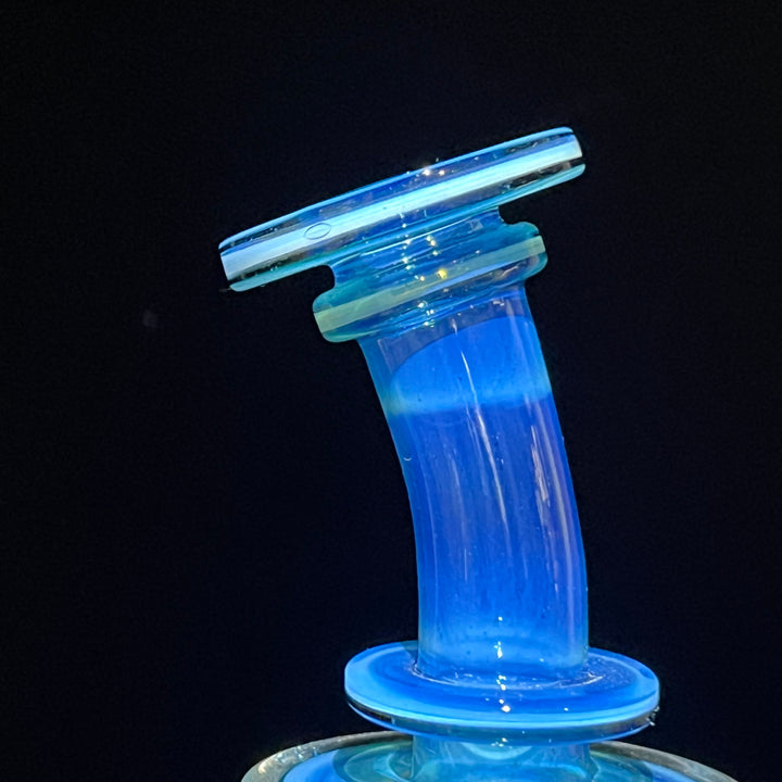 Blue Stardust over Ghost FTK Rig Glass Pipe Fatboy Glass   