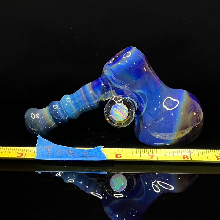 Purple Opal Bubbler Glass Pipe Tako Glass   