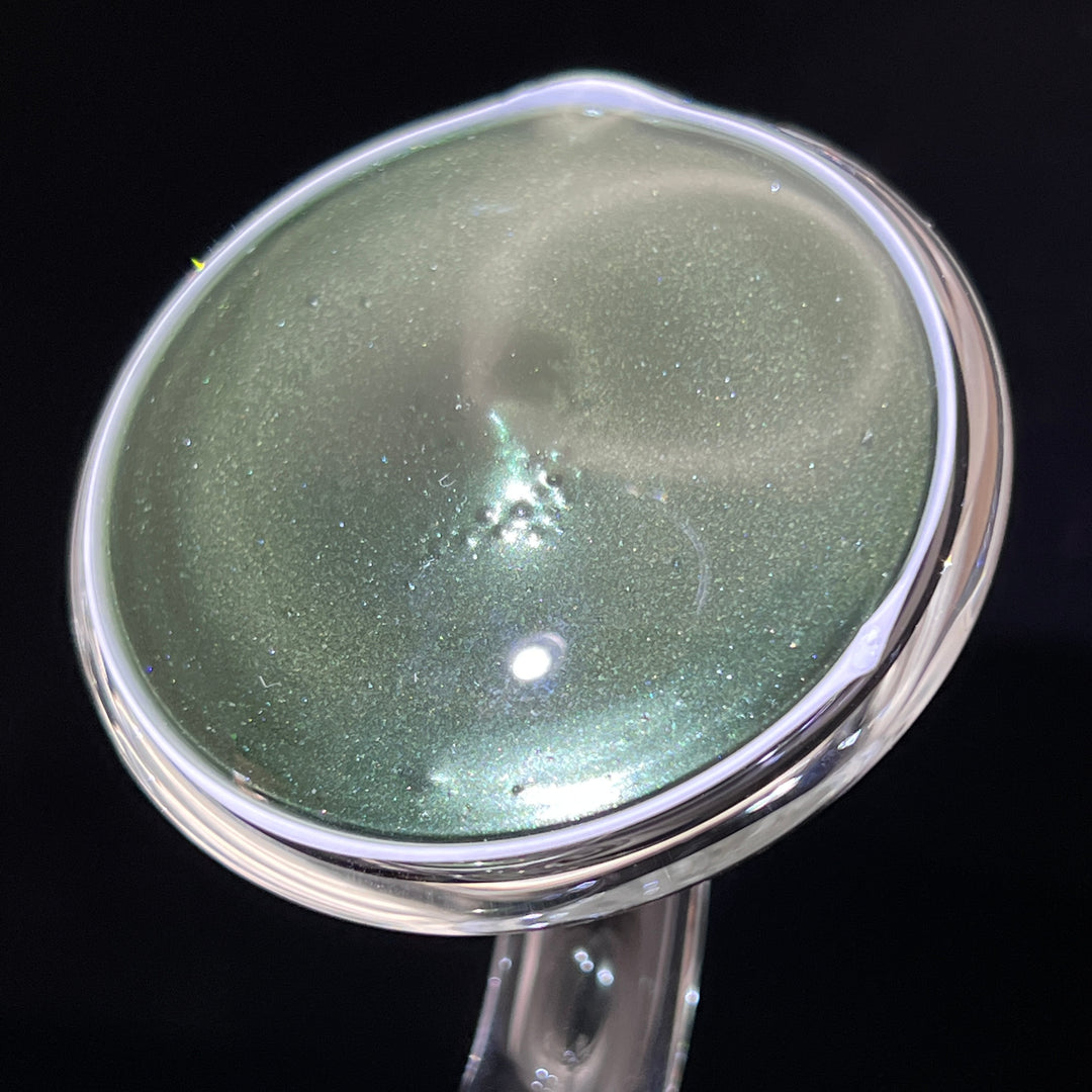 Green Sparkle Bubbler Glass Pipe Glassex   