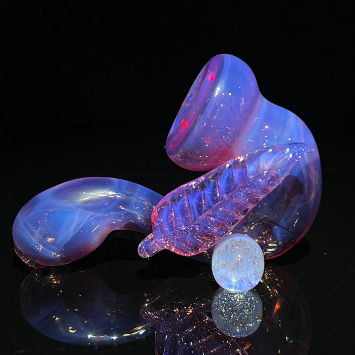 Pink Passion Leaf Sherlock Glass Pipe Beezy Glass   