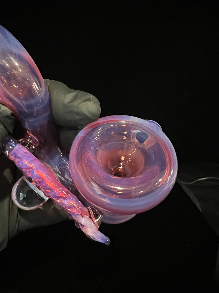 Pink Passion Leaf Sherlock Glass Pipe Beezy Glass   
