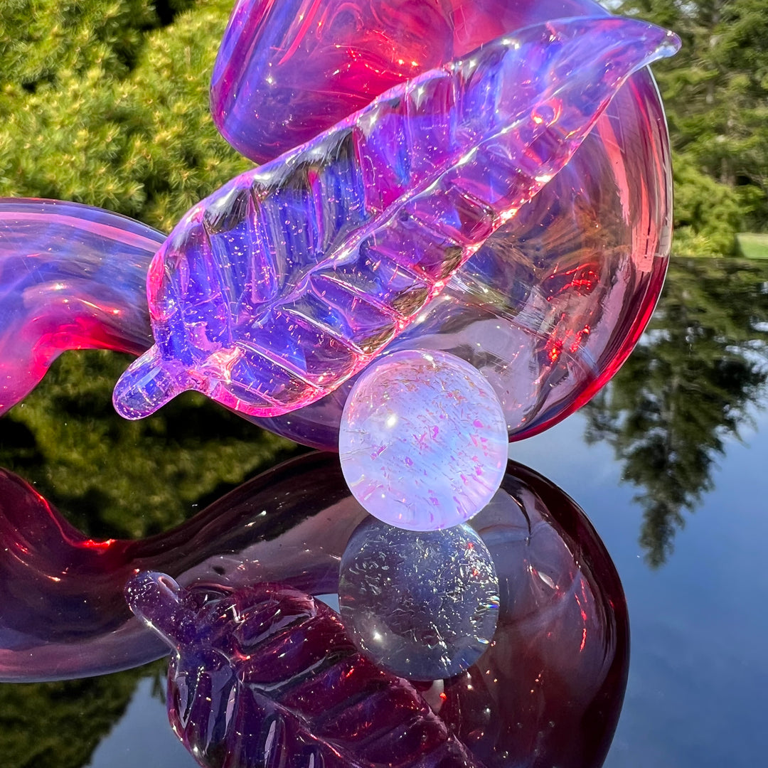 Pink Passion Leaf Sherlock Glass Pipe Beezy Glass   