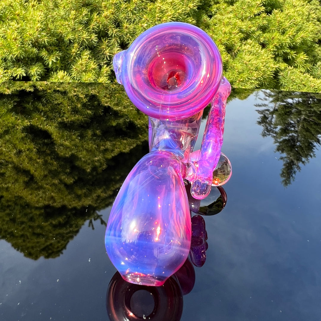 Pink Passion Leaf Sherlock Glass Pipe Beezy Glass   