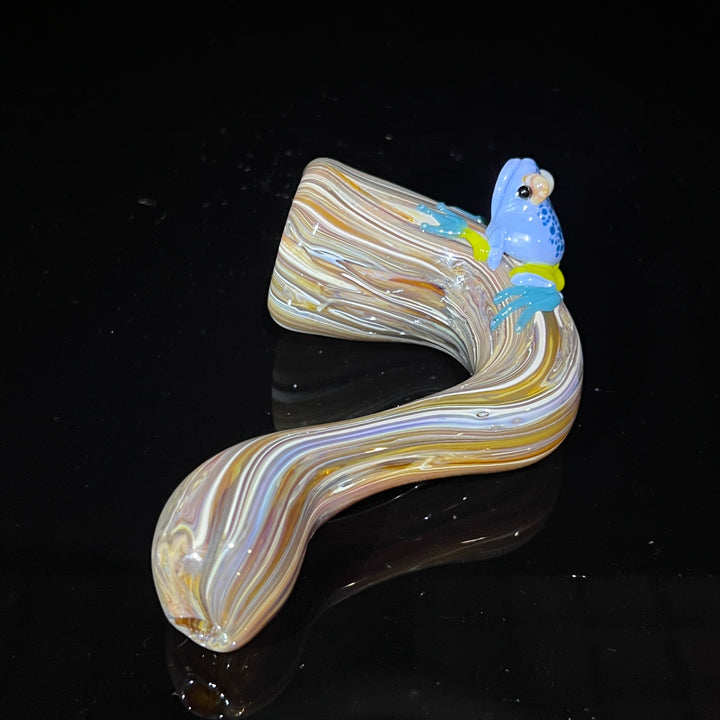 Wood Grain Frog Sherlock Glass Pipe Rasta Galaxy Glass   