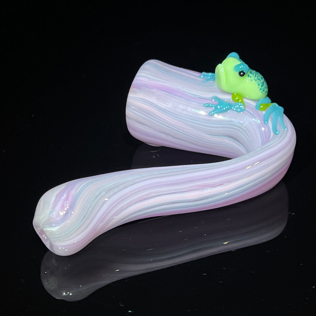 Lilac Woodgrain Purple Frog Sherlock Glass Pipe Rasta Galaxy Glass   