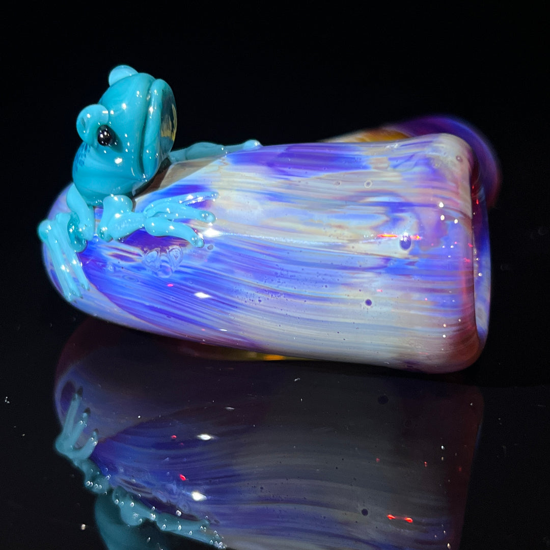 Amber Purple Frog Sherlock 4 Glass Pipe Rasta Galaxy Glass   