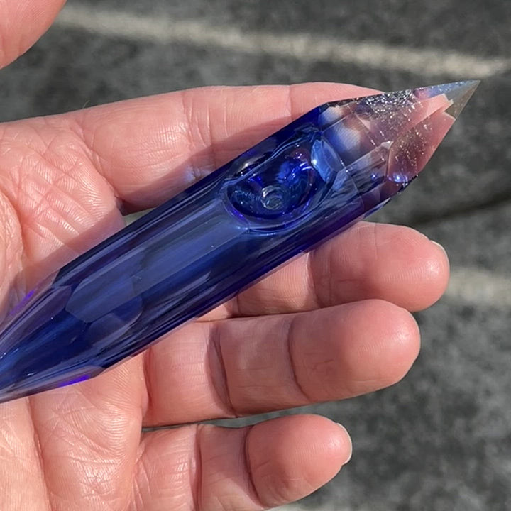 Blue Crystal Glass Pipe