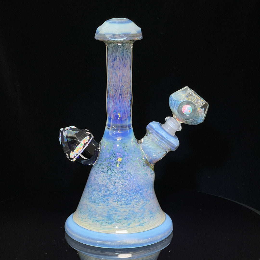 12 GLASS TOBACCO WATER PIPE STRAIGHT WITH CRYSTAL