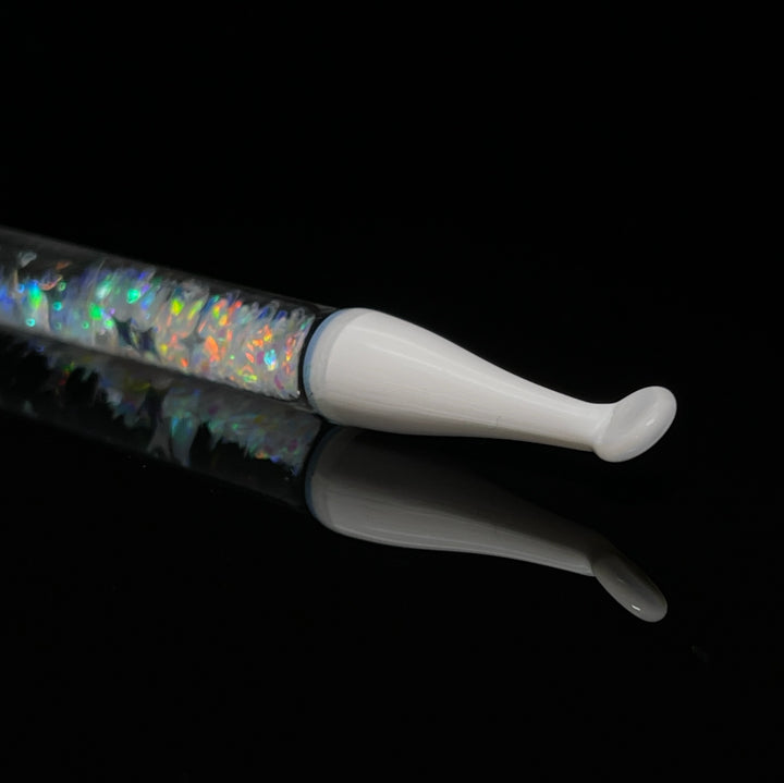 Assorted Glitter Opal Dabber Accessory Beezy Glass White Tip  