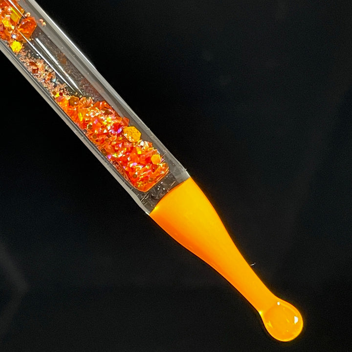 Assorted Glitter Opal Dabber Accessory Beezy Glass Orange Tip  